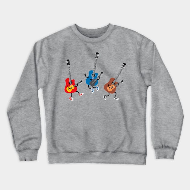 Dancing guitars Crewneck Sweatshirt by hyperactive